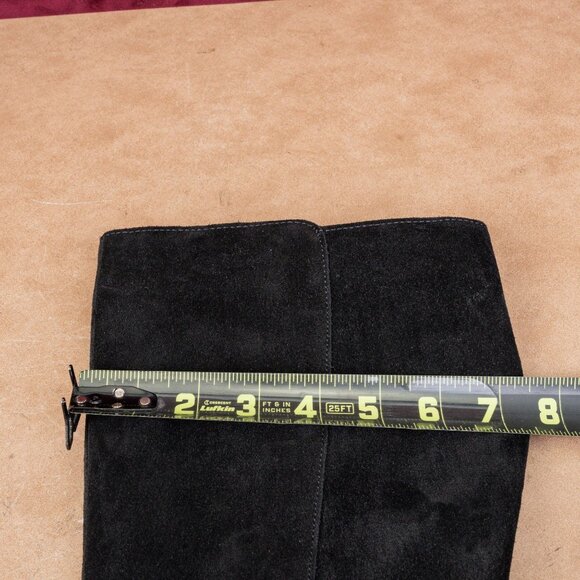 La Canadienne Women Leif Black Suede Waterproof Zip Fashion Knee Boots sz 10 - Picture 7 of 10